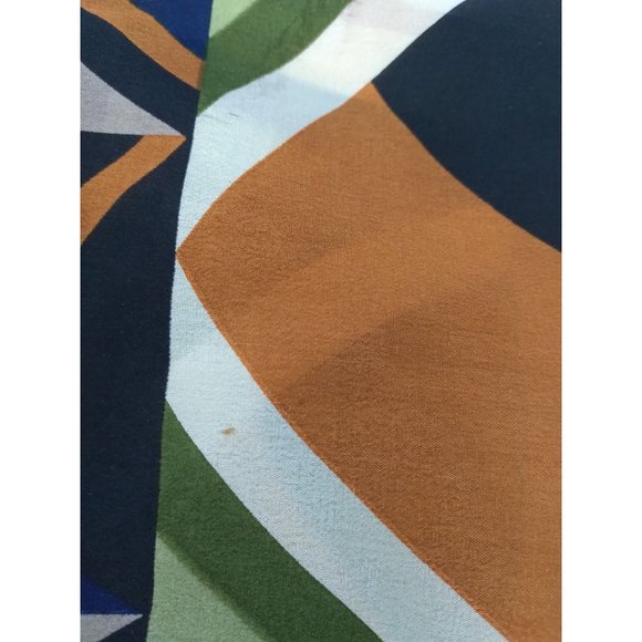 Vintage Oscar De La Renta MCM Geometric Rectangular Fringe Scarf 50" x 11" READ - Picture 8 of 13